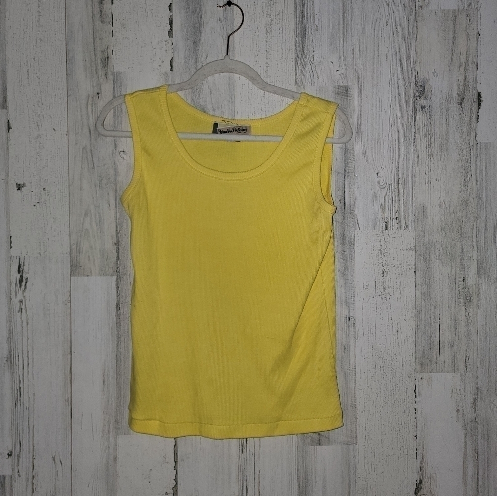 DIANE Von Furstenberg Yellow Vintage Tank Top